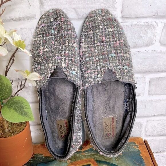 BOBS by Skechers Knit Sweater Flats Loafers Shoes - Picture 6 of 8